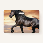 Badge Beau Cheval Noir (Dos)