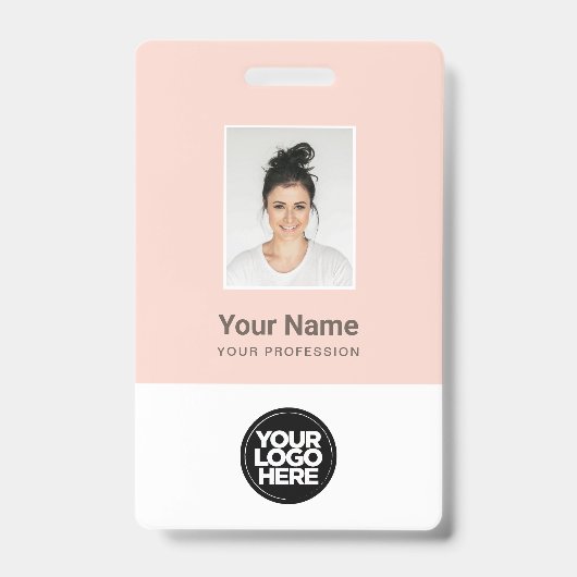 Badge Beauté chic or heure rose nom féminin (Avant)