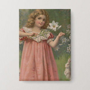 Badge Beautés de Pâques, Illustration Vintage, 1898