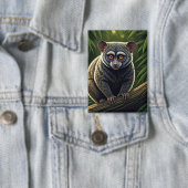 Badge Bébé Bush Perché sur une Branche de la Jungle (Insitu)