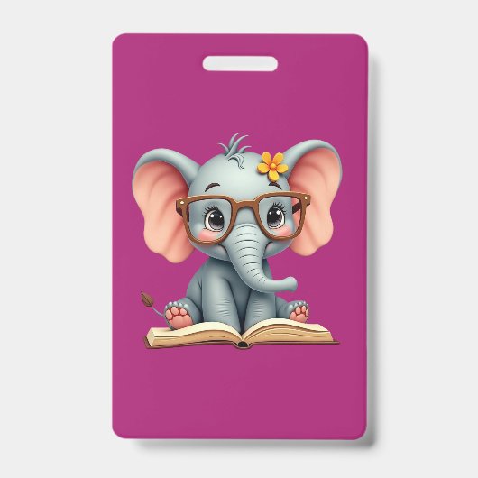 Badge Bébé éléphant sage (Avant)