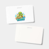 Badge Bébé Tortue Mignon (Avant & arrière)