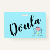 Badge Bébé Whimsical Doula Birth Coeur d'entraîneur de n (Devant)