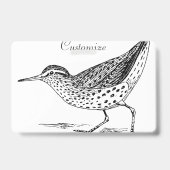 Badge Bécasseau Oiseau de rivage Thunder_Cove  (Arrière)