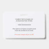 Badge Bedrijf|Professioneel|Onderneming|Kantoor (Achterkant)
