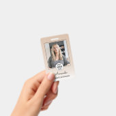 Badge Beige Blush Minimal Elegant Photo Lashes (Manuel / portable)