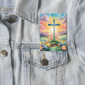 Badge Belle aquarelle de Pâques (Insitu)