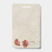 Badge Belle fleur rose (Face)