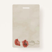 Badge Belle fleur rose (Devant)