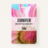 Badge Belle Fleur rose Gros plan Photo (Devant)