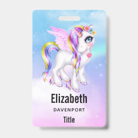 Belle licorne avec Rainbow Mane & Tail