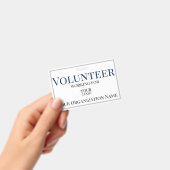 Badge Bénévolat ID de logo personnalisé (Manuel / portable)