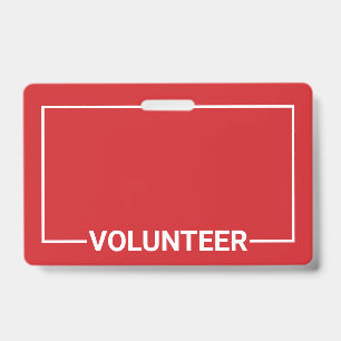 Badge Bénévole à blanc rouge