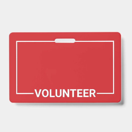 Badge Bénévole à blanc rouge (Avant)