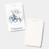 Badge bénévole pnwrha (Avant & arrière)