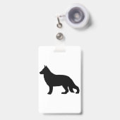 Badge berger allemand silo noir (Avant avec rétractable)