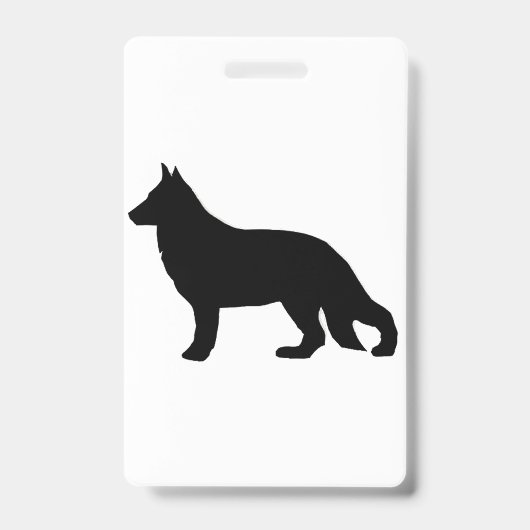 Badge berger allemand silo noir (Avant)