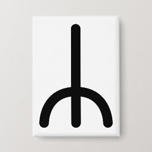 Badge BERKANA Rune nordique (Bouleau, Croissance, Renais