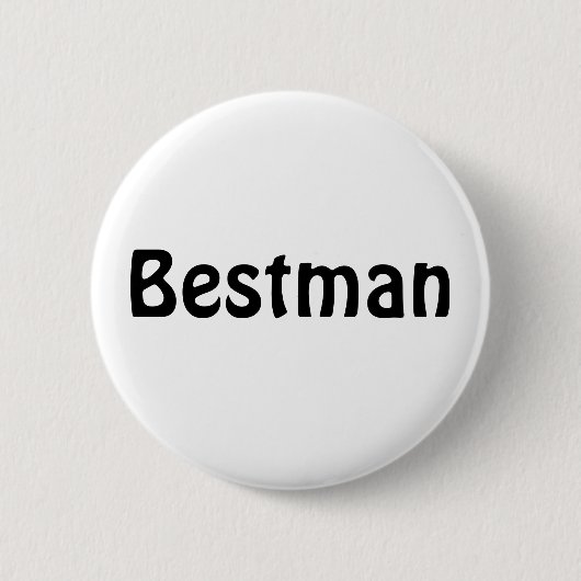 Badge - Bestman Ronde Button 5,7 Cm (Voorkant)