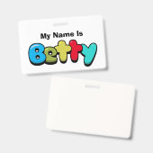 Badge Betty (Avant & arrière)