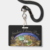 Badge Bibliothèque de passage vivant d'étudiant de rêves (Back with Lanyard)
