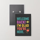 Badge Bienvenue À L'École, Cadeau Appréciation De L'Ense (Recto/Verso)