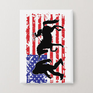 Badge Bigfoot, Licorne et Jackalope dans le drapeau amér