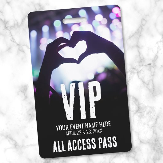 Badge Billet Accès Illimité Événement VIP
