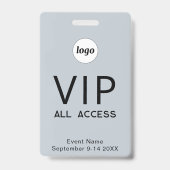 Badge Billet d'accès VIP à tous les événements Simple Lo (Avant)
