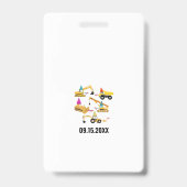 Badge Billet de fête d'anniversaire pour camions de cons (Arrière)