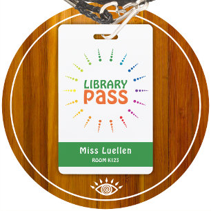 Badge Billet de sortie pour la bibliothèque de classe pe