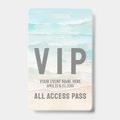 Badge Billet événementiel VIP accès total (Arrière)