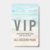 Badge Billet événementiel VIP accès total (Avant)