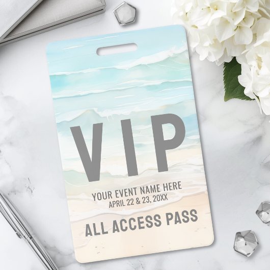 Badge Billet événementiel VIP accès total