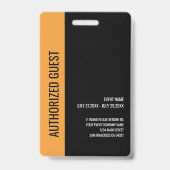 Badge Billet invité pour l'événement musical (Arrière)