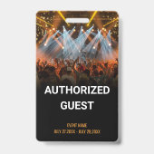 Badge Billet invité pour l'événement musical (Avant)