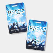 Badge Billet PRESS All Access Pass pour l'événement de c (Avant & arrière)