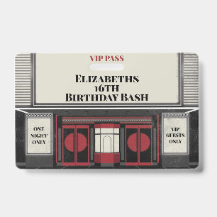 Badge Billet VIP pour la fête d'anniversaire de la star 