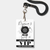 Badge Billets VIP pour la fête de la boule de cristal ma (Avant avec lanière)