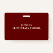 Badge Billetterie rétro Studios École enseignant Passe H (Dos)
