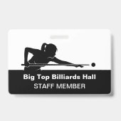 Badge Billiards Pool Hall And Event Staff Member Budget (Arrière)