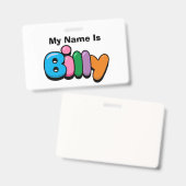 Badge Billy (Avant & arrière)