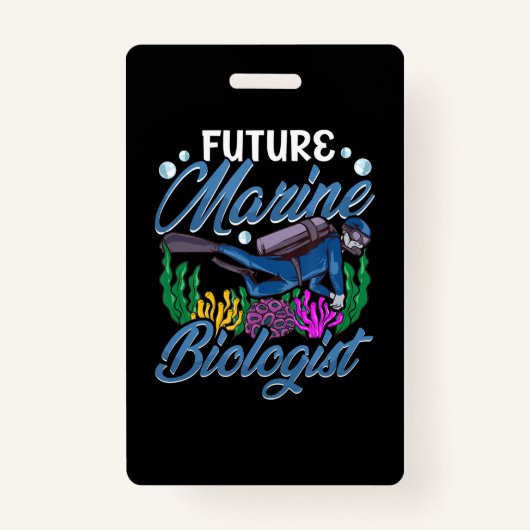 Badge Biologie du futur biologiste marin de Cute & Funny (Devant)