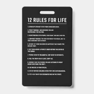 Badge Birthday Gift 12 Rules For Life