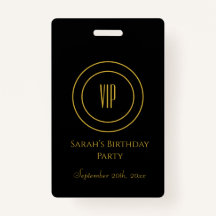 Black and Gold Chic Anniversaire Party VIP Access
