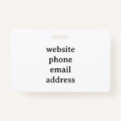 Badge Black and White Equestrian Horse ID (Dos)