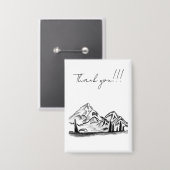 Badge black and white sketch of Mountains (Recto/Verso)