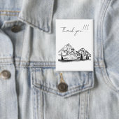 Badge black and white sketch of Mountains (Insitu)