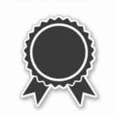 Badge Black Custom-Cut Vinyl Sticker (Voorkant)