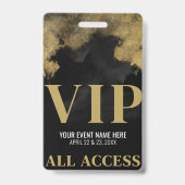 Badge Black Gold Event VIP (Back)